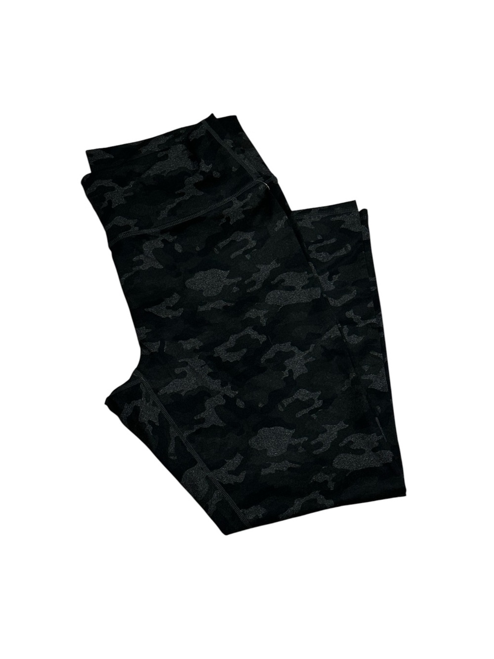 Fabletics High Waisted Powerholds Leggings NEW Charcoal Camo 7/8 Size XL
